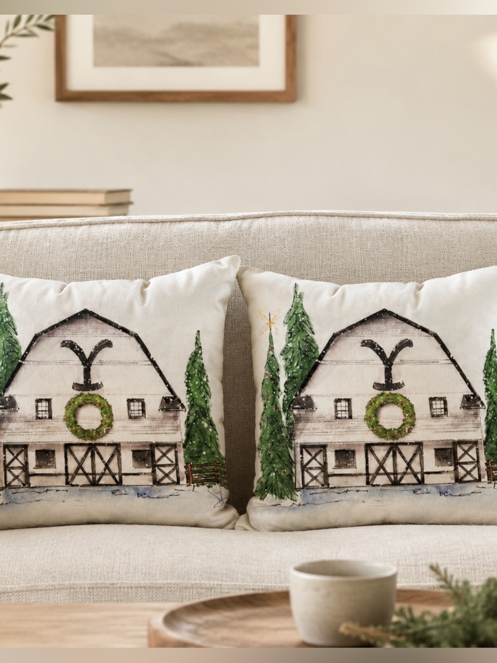 Yellowstone Dutton Decorative Throw Pillows with Inserts Set of 2
